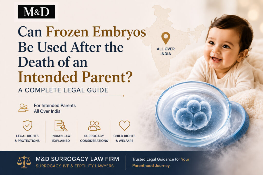 Frozen embryos after death of an intended parent legal rights