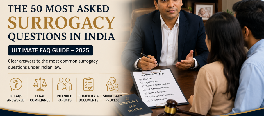 The 50 most asked surrogacy questions in India – M&D Law Firm FAQ guide 2025